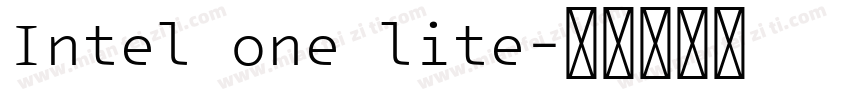 Intel one lite字体转换